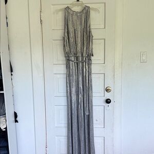 Vince Camuto Shimmering Silver jumpsuit large